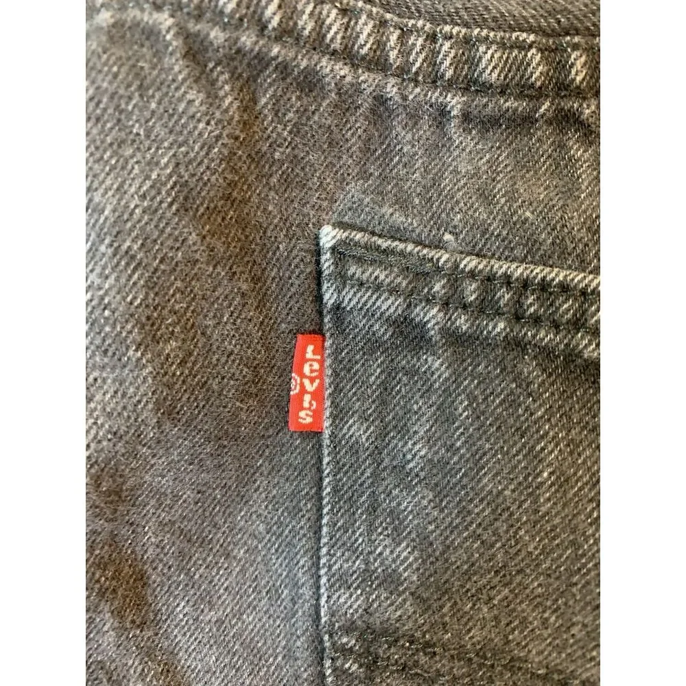 Levis 501xx Black Button Fly Jeans Mens Size 46x32 (44x28) Black‎ Patch Straight